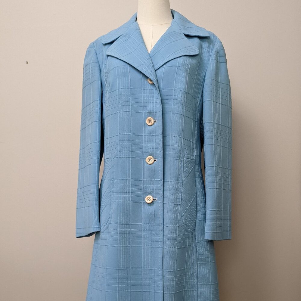 Robin’s Egg Blue Coat/Jacket with Lapel – Size S